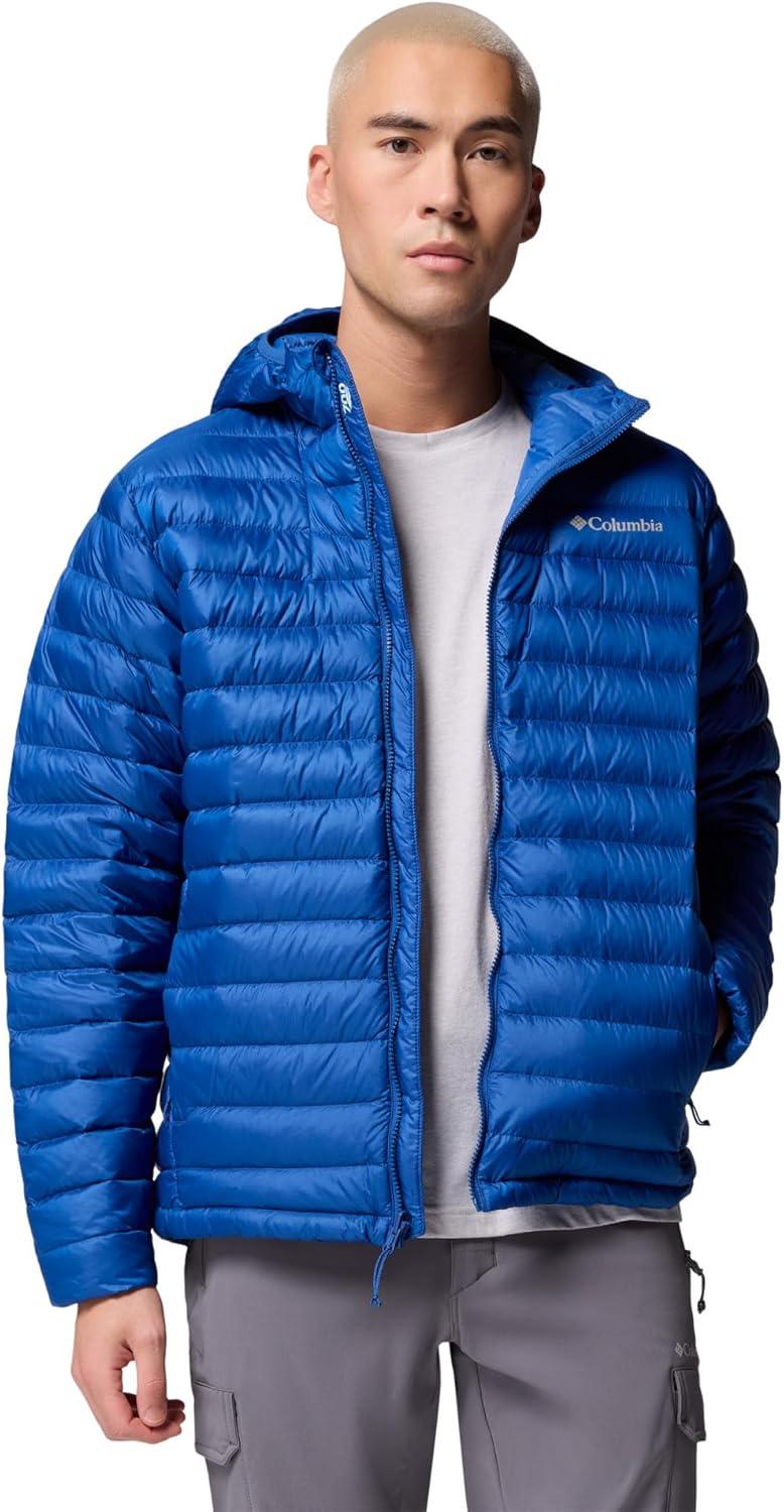 imageColumbia mens Corelite Down Hooded JacketMountain Blue