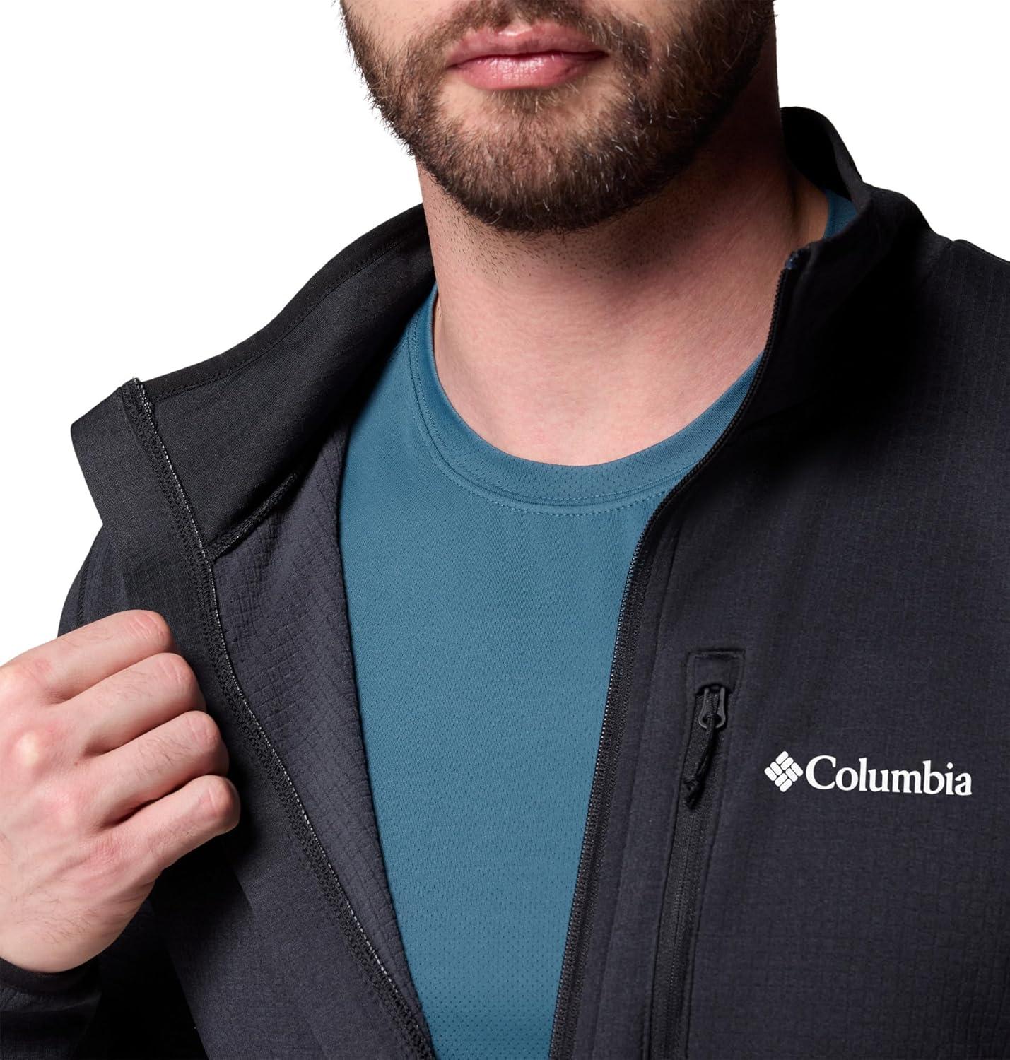 imageColumbia mens Essential Hike Grid Fleece Full ZipBlack