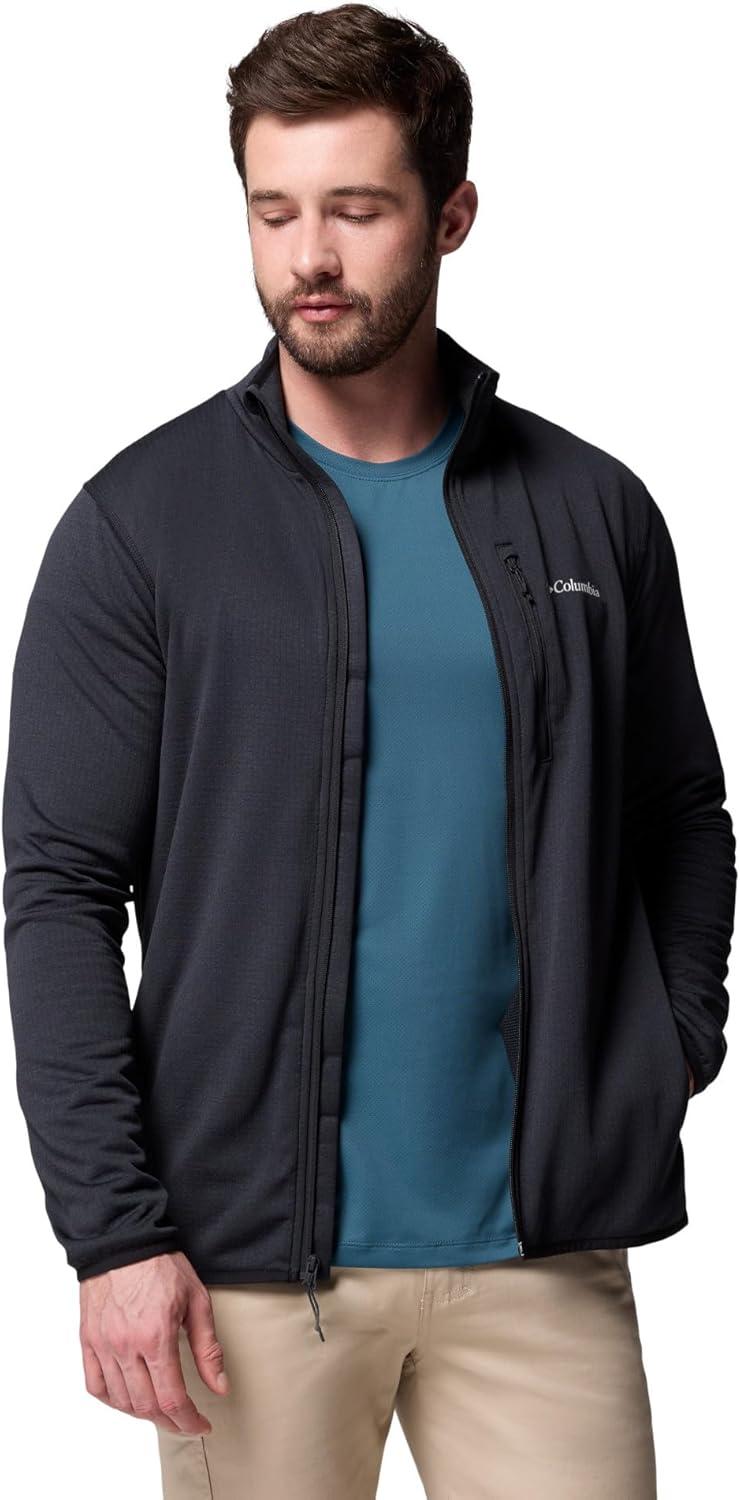 imageColumbia mens Essential Hike Grid Fleece Full ZipBlack