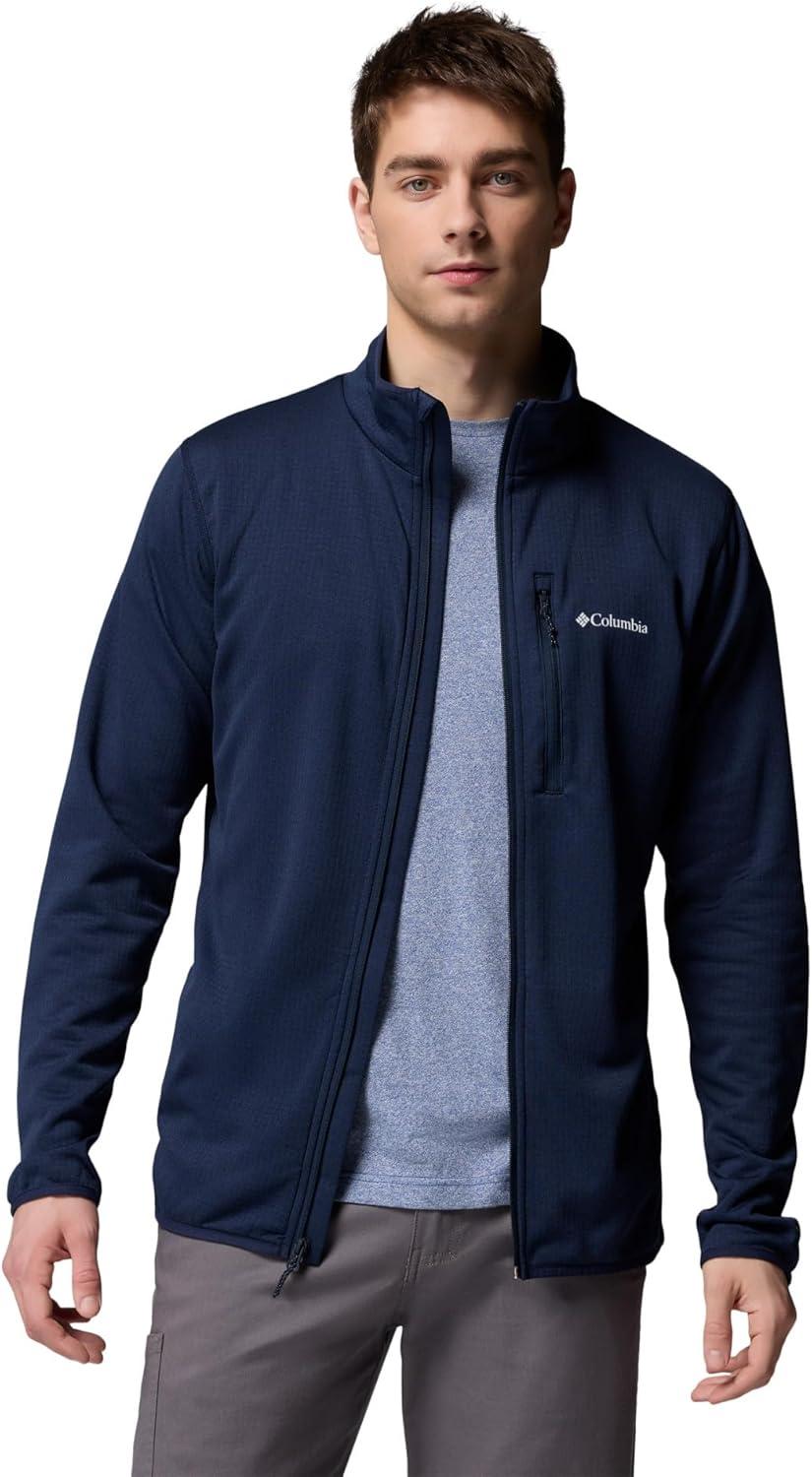 imageColumbia mens Essential Hike Grid Fleece Full ZipCollegiate Navy