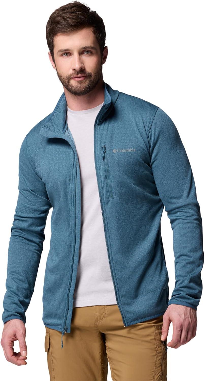 imageColumbia mens Essential Hike Grid Fleece Full ZipEverblue