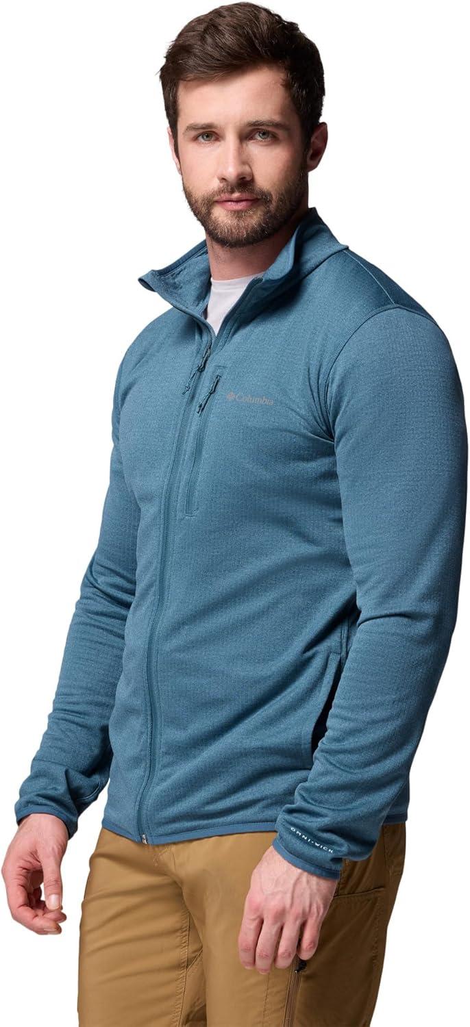 imageColumbia mens Essential Hike Grid Fleece Full ZipEverblue