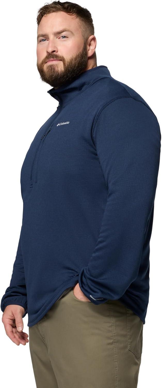 imageColumbia mens Essential Hike Grid Fleece Half ZipCollegiate Navy