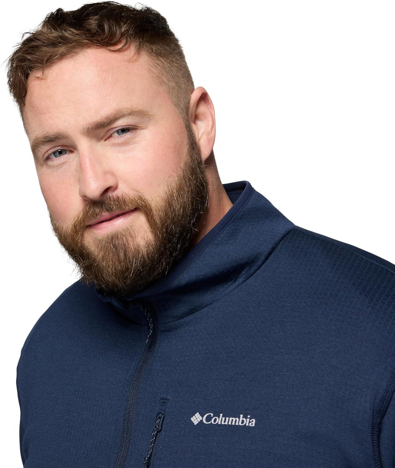 imageColumbia mens Essential Hike Grid Fleece Half ZipCollegiate Navy