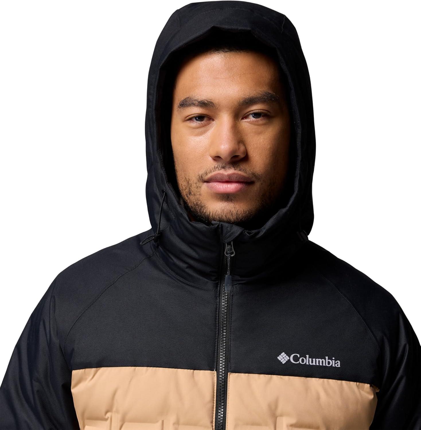 imageColumbia mens Grand Trek III Down Hooded JacketCanoeBlack