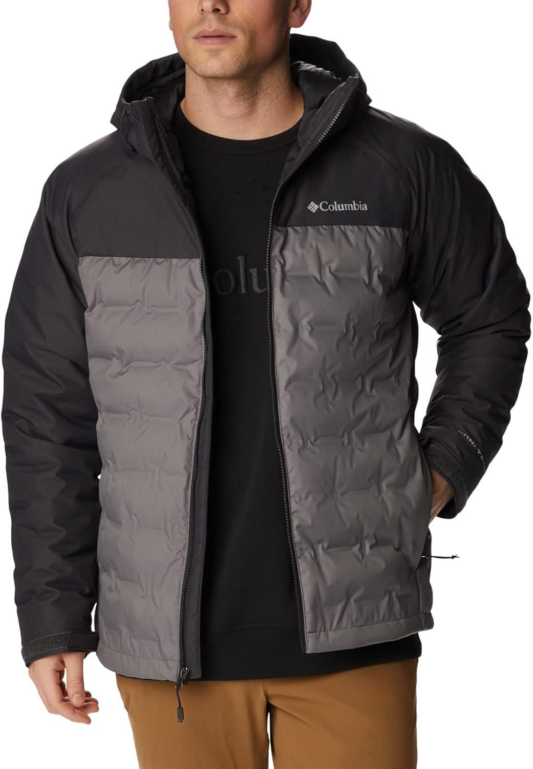 imageColumbia mens Grand Trek III Down Hooded JacketCity Grey Shark
