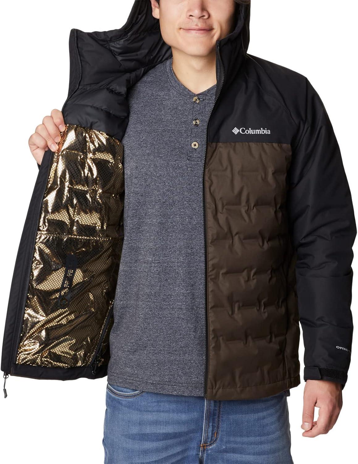 imageColumbia mens Grand Trek III Down Hooded JacketCordovanBlack
