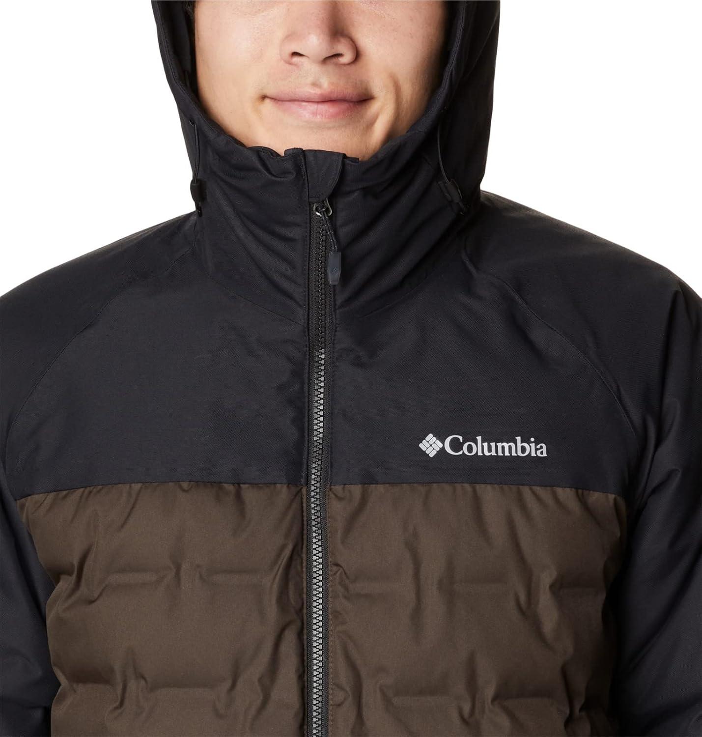 imageColumbia mens Grand Trek III Down Hooded JacketCordovanBlack