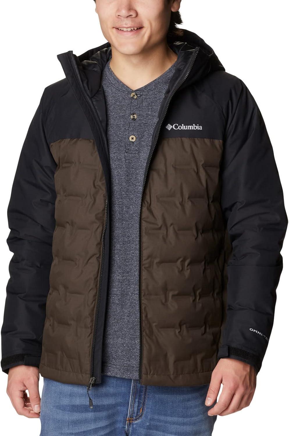 imageColumbia mens Grand Trek III Down Hooded JacketCordovanBlack