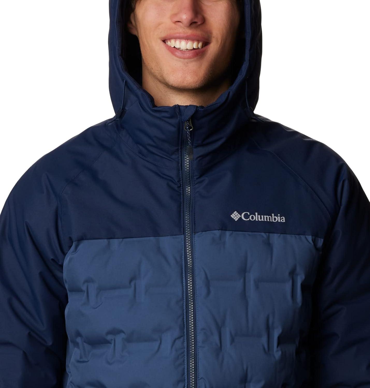 imageColumbia mens Grand Trek III Down Hooded JacketDark Mountain Collegiate Navy