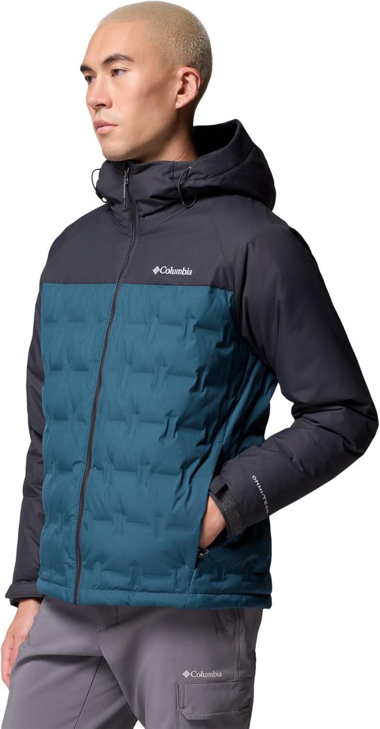 imageColumbia mens Grand Trek III Down Hooded JacketEverblueShark