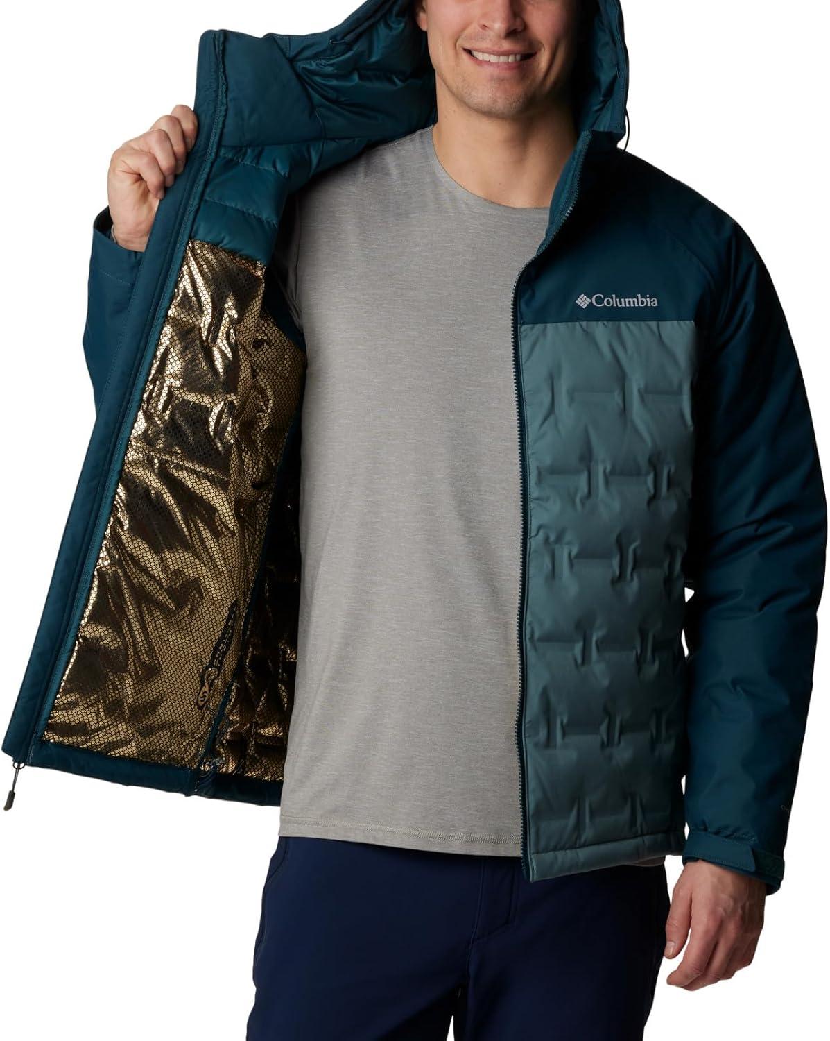 imageColumbia mens Grand Trek III Down Hooded JacketMetal Night Wave