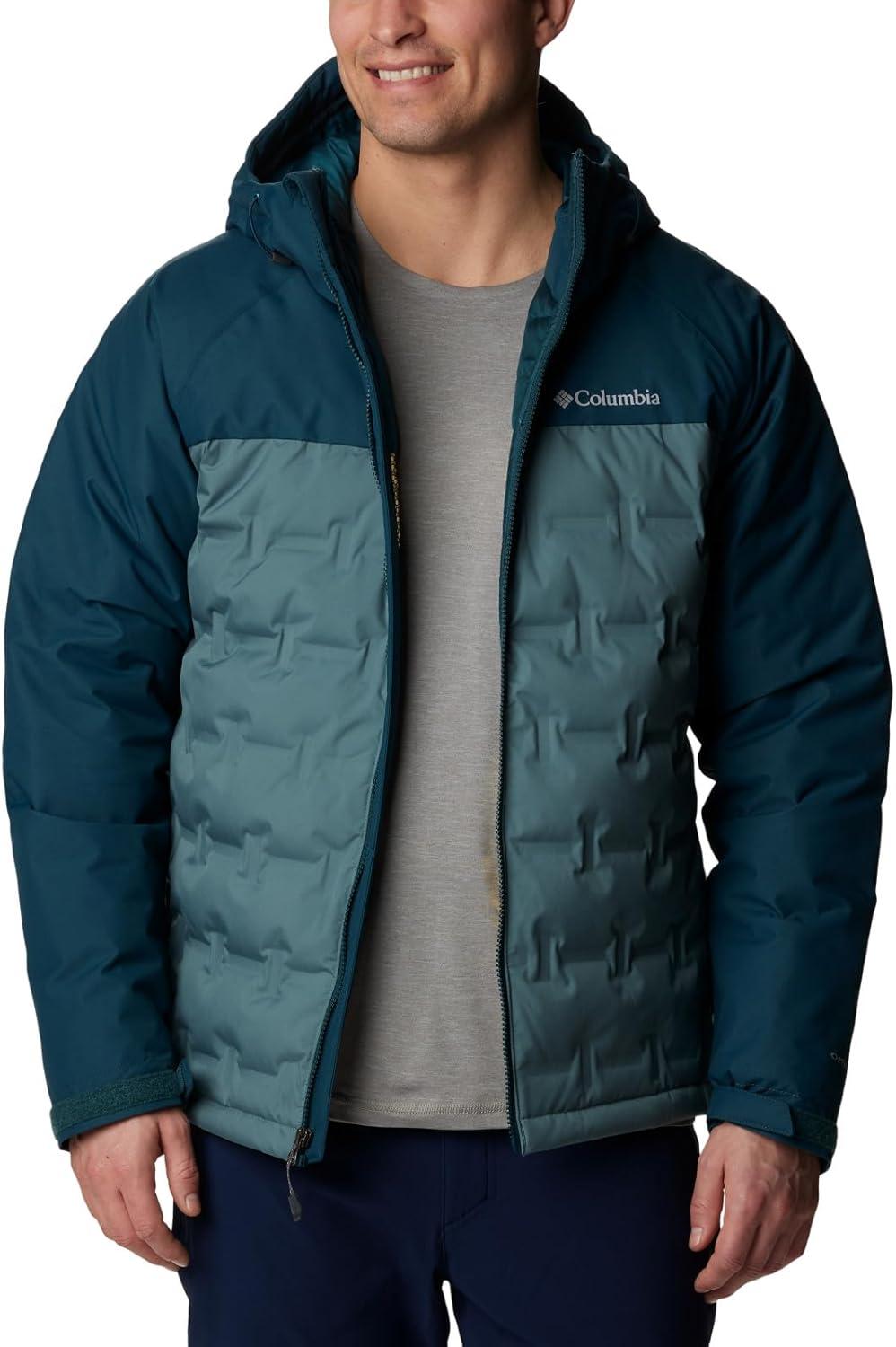imageColumbia mens Grand Trek III Down Hooded JacketMetal Night Wave