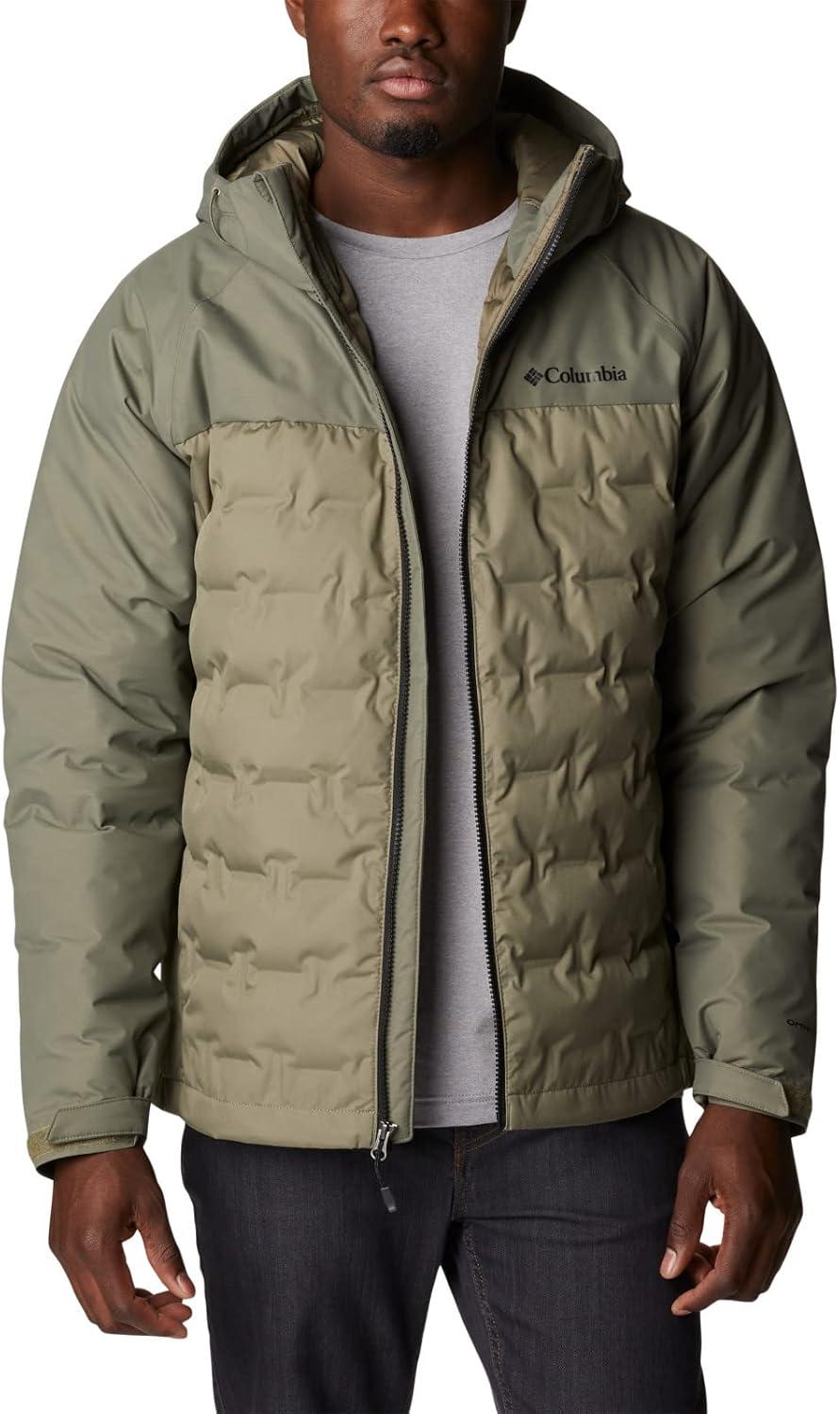 imageColumbia mens Grand Trek III Down Hooded JacketStone Green