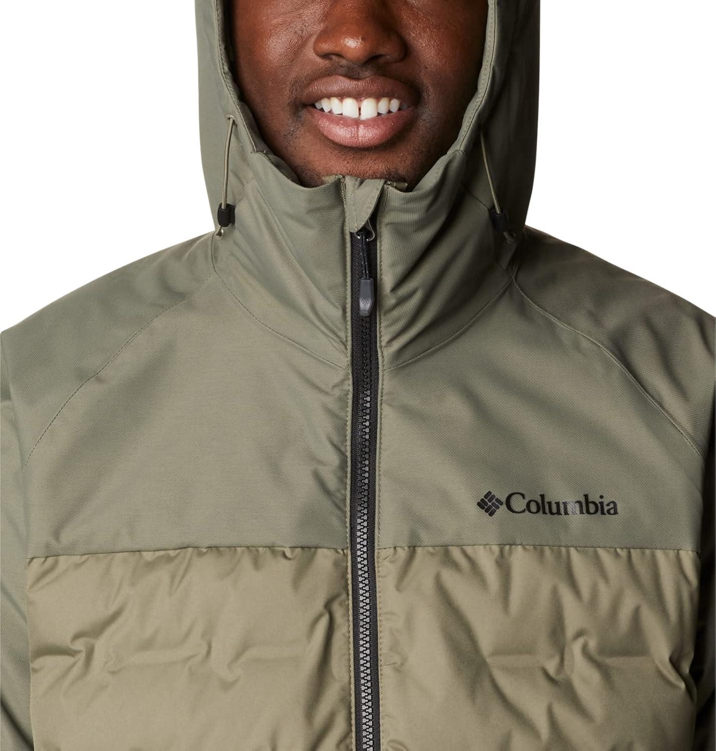 imageColumbia mens Grand Trek III Down Hooded JacketStone Green