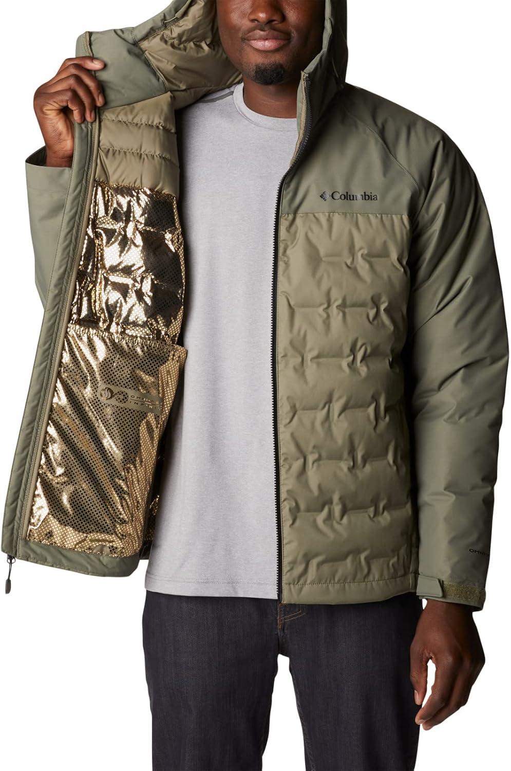 imageColumbia mens Grand Trek III Down Hooded JacketStone Green