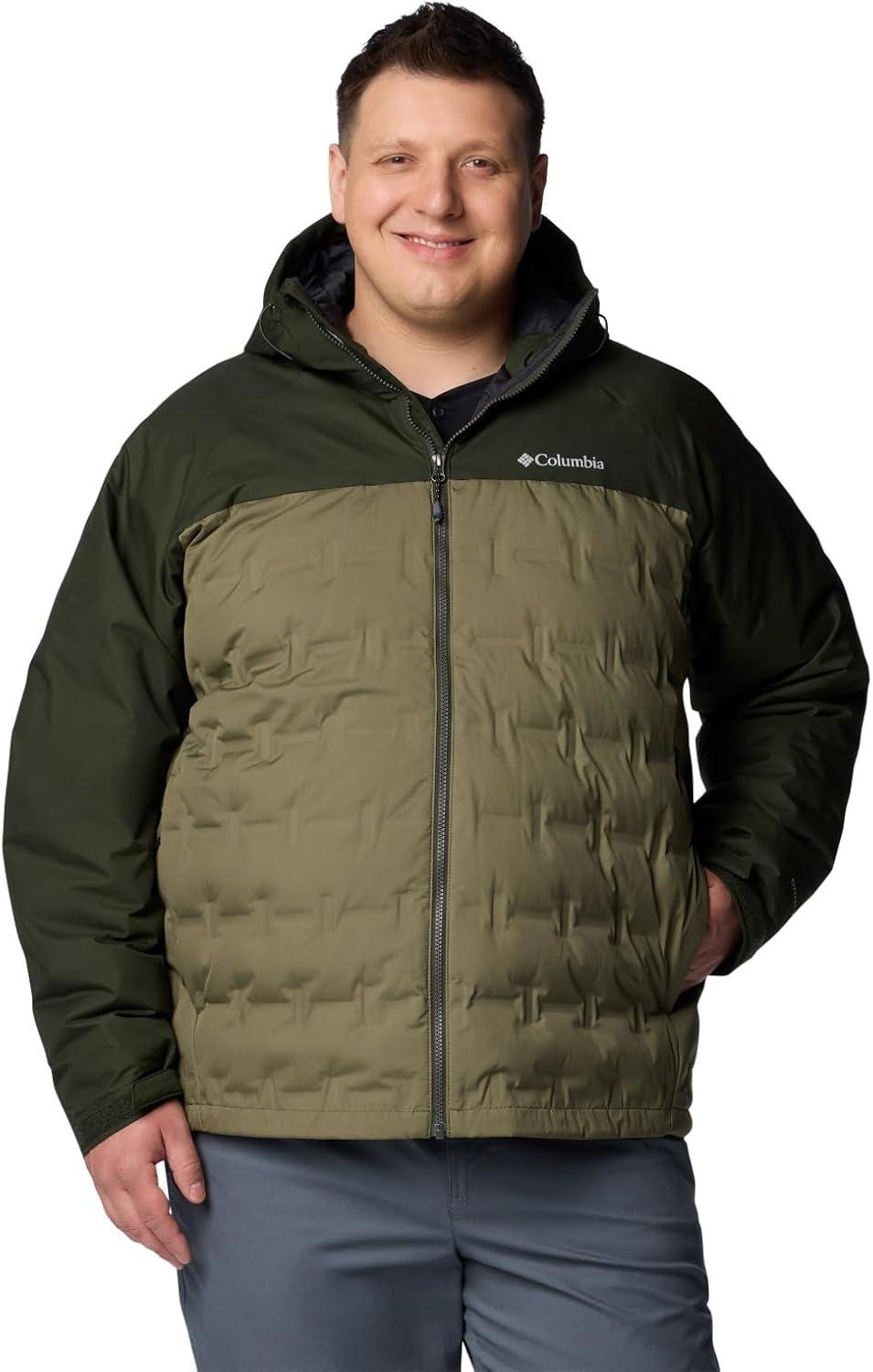imageColumbia mens Grand Trek III Down Hooded JacketStone GreenGreenscape