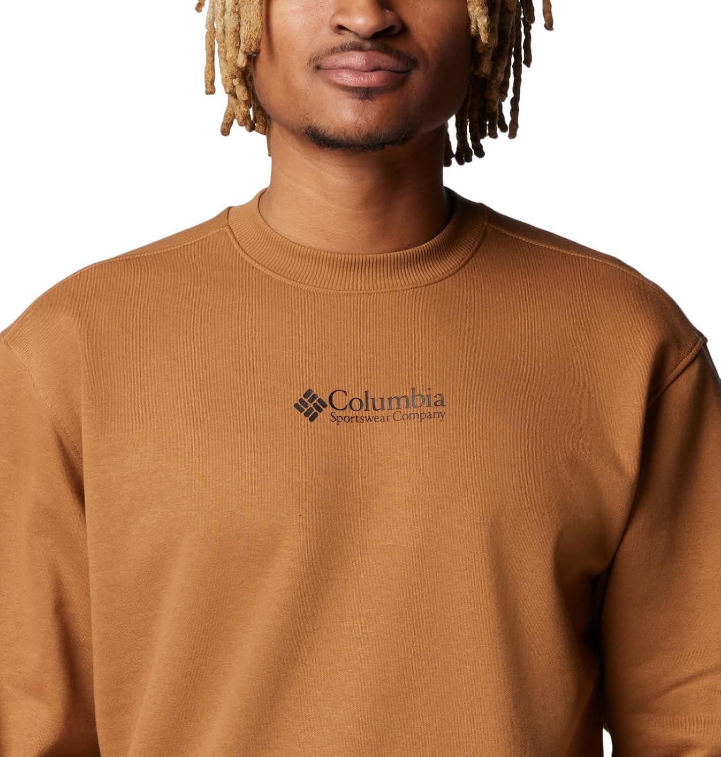 imageColumbia mens Meridian Creek CrewCamel BrownCsc Center Chest