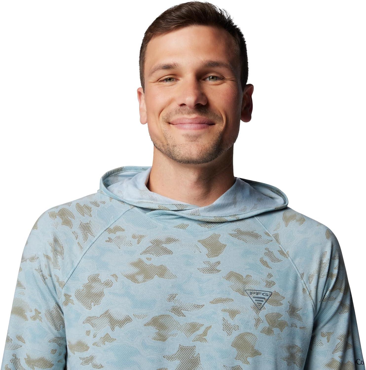 imageColumbia mens Pfg Uncharted HoodieCrushed Blue Uncharted Waters