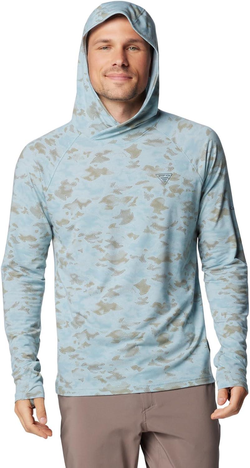imageColumbia mens Pfg Uncharted HoodieCrushed Blue Uncharted Waters