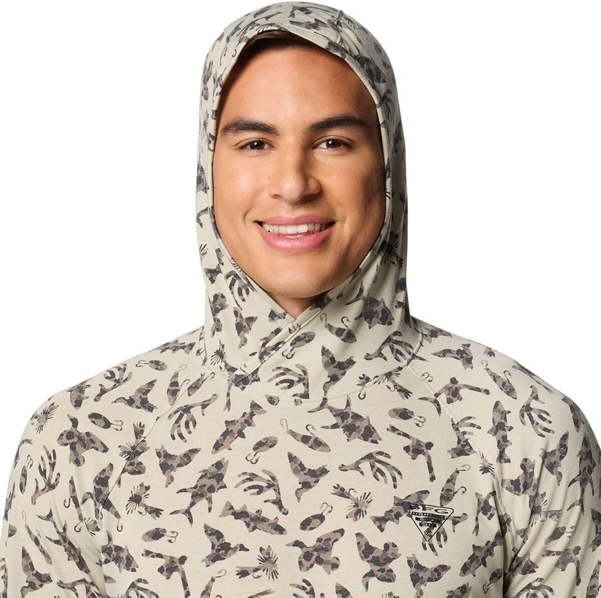 imageColumbia mens Pfg Uncharted HoodieSmokey Sage Huntfish