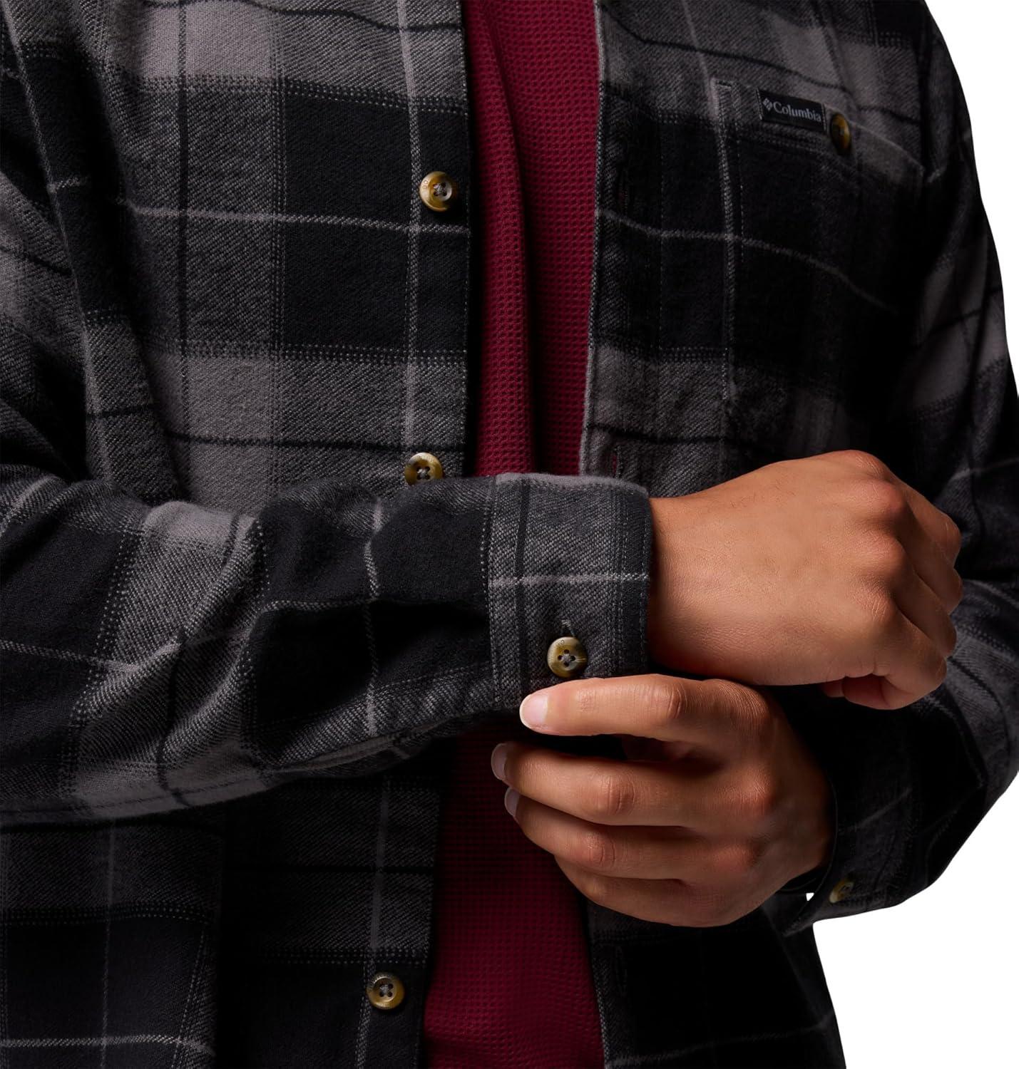 imageColumbia mens Pitchstone Heavyweight Flannel IiCity Grey Macro Buffalo Tartan