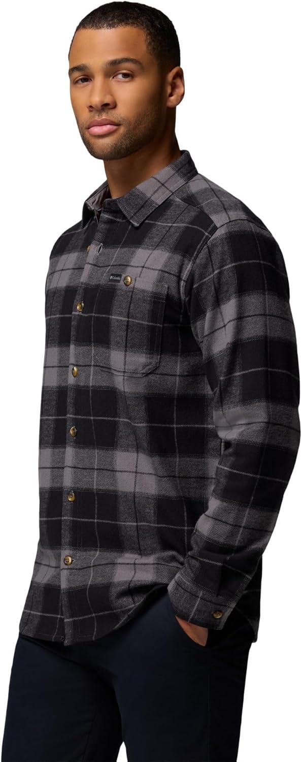 imageColumbia mens Pitchstone Heavyweight Flannel IiCity Grey Macro Buffalo Tartan