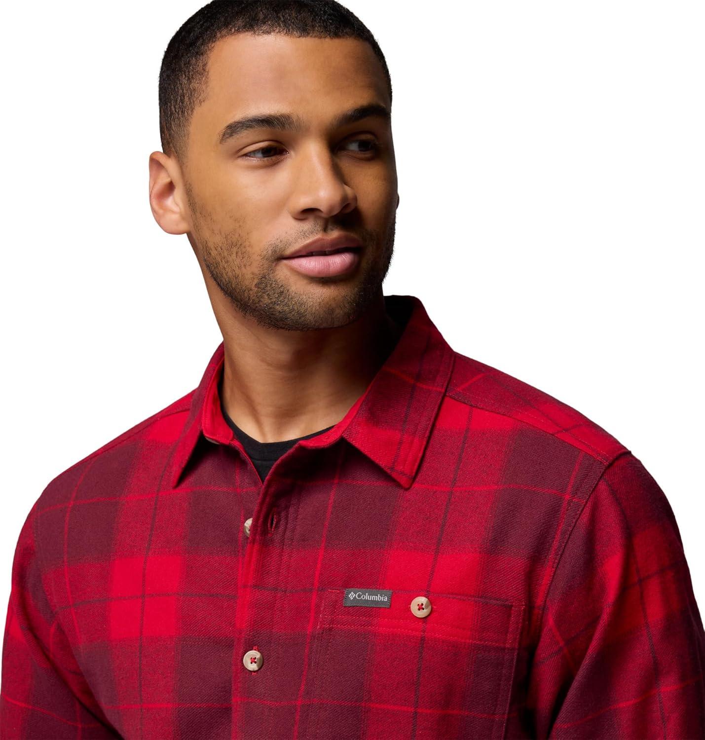 imageColumbia mens Pitchstone Heavyweight Flannel IiMountain Red Macro Buffalo Tartan