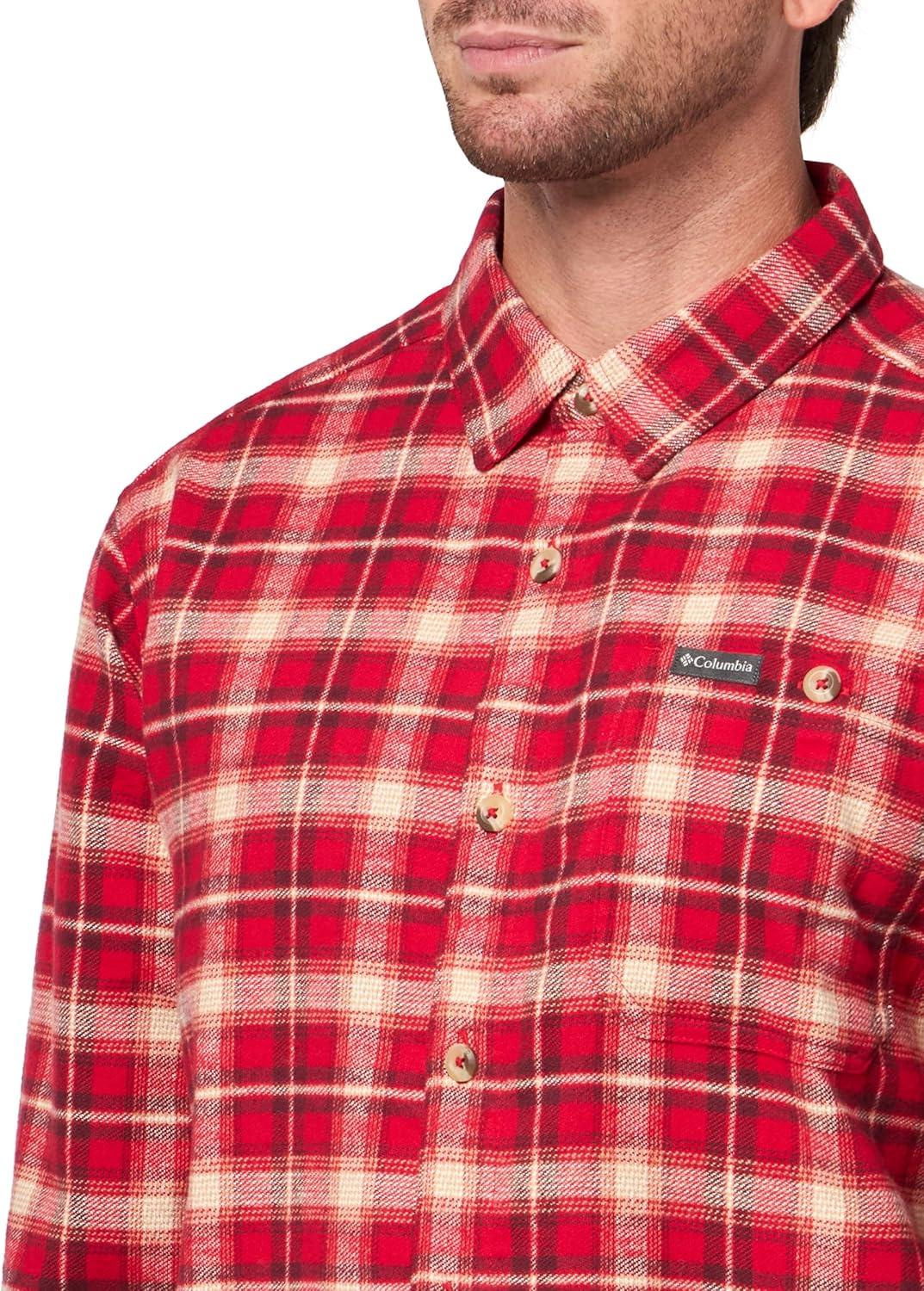imageColumbia mens Pitchstone Heavyweight Flannel IiMountain Red Railway Tartan