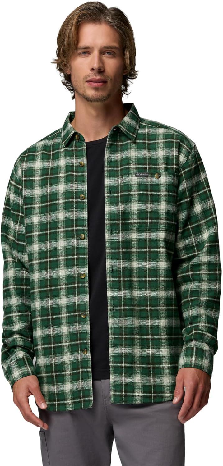 imageColumbia mens Pitchstone Heavyweight Flannel IiRain Forest Railway Tartan