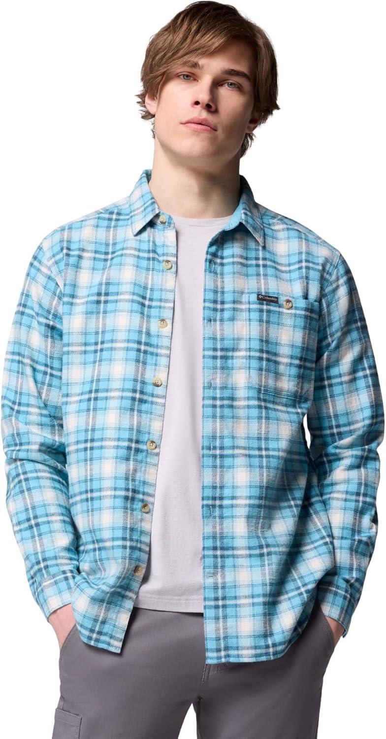 imageColumbia mens Pitchstone Heavyweight Flannel IiVintage Blue Railway Tartan