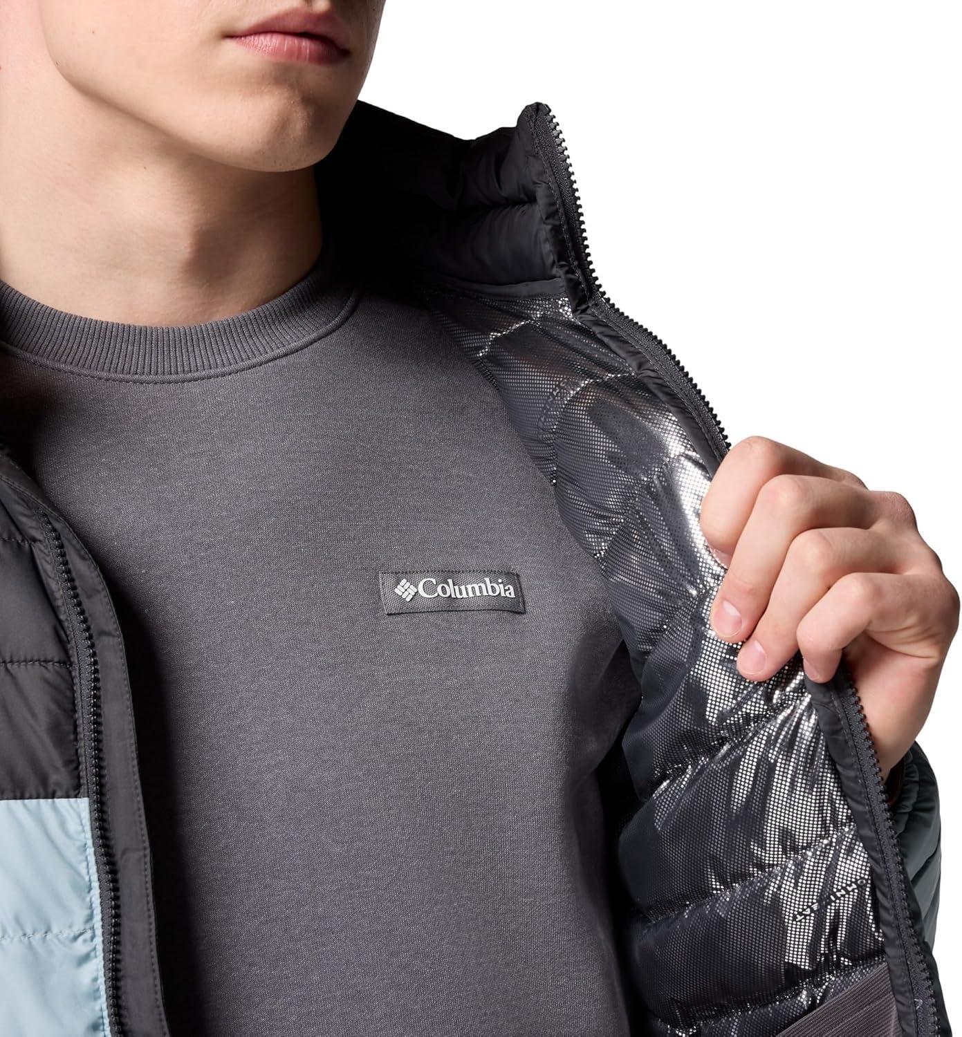 imageColumbia mens Powder Lite Ii JacketCrushed BlueShark