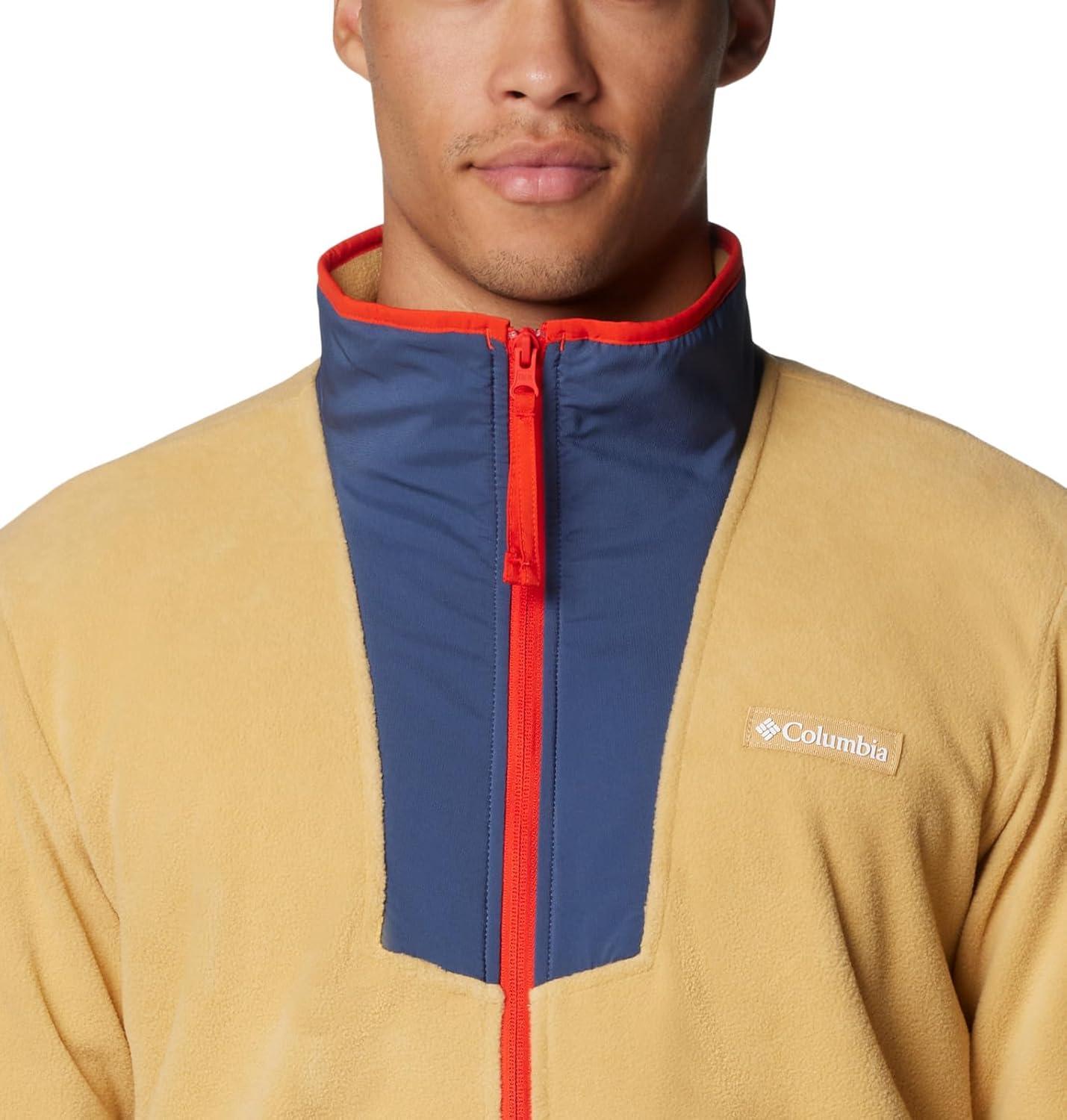 imageColumbia mens Sequoia Grove Full Zip FleeceLight CamelDark MountainCollegiate NavySpicy