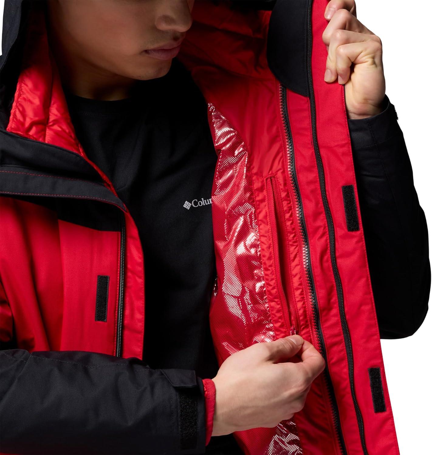 imageColumbia mens Whirlibird V Interchange JacketMountain RedBlack