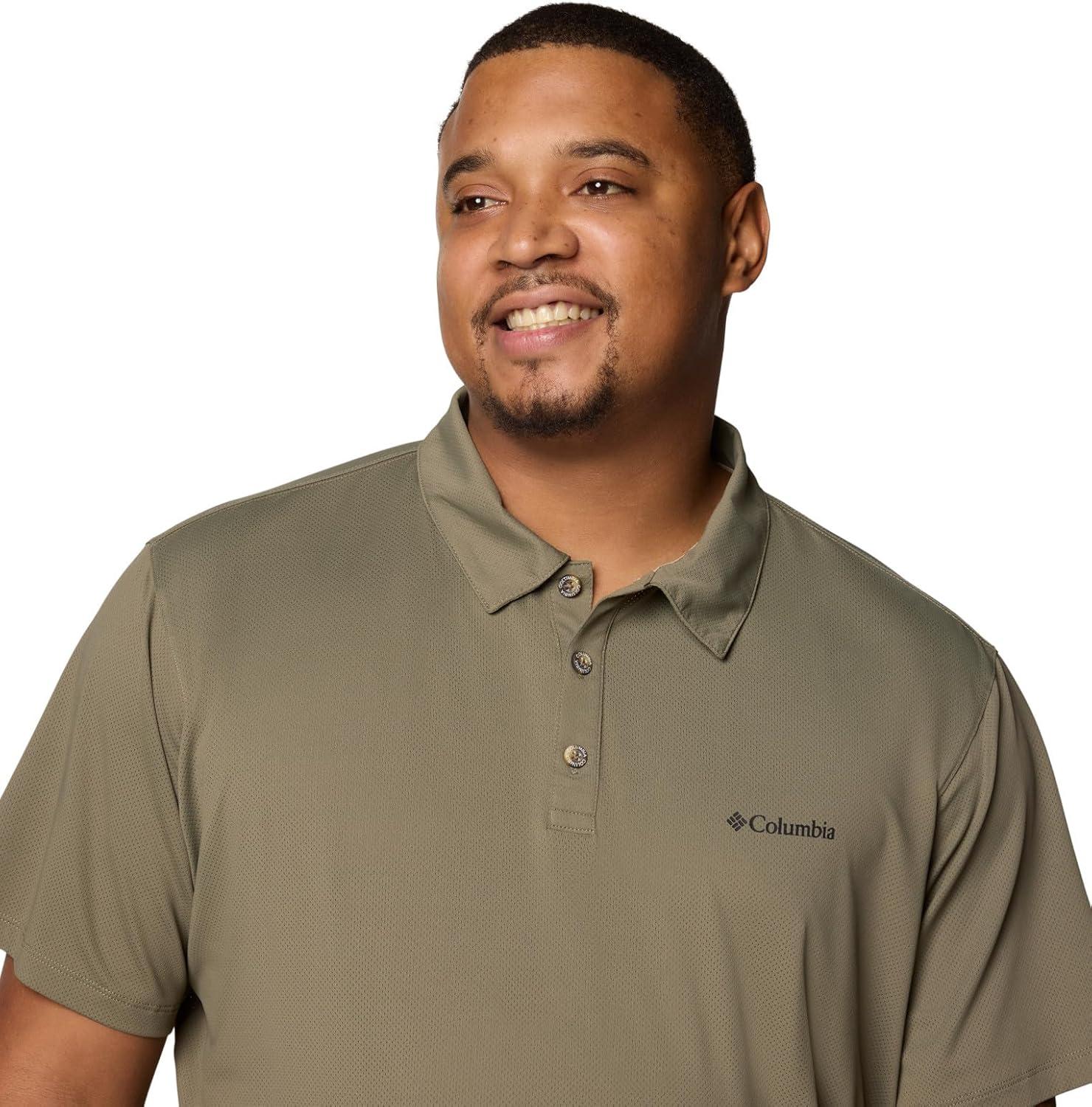 imageMens Tech Trail Utility PoloStone Green