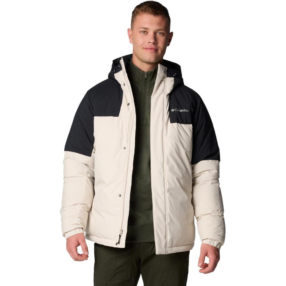 imageColumbia Mens Aldercrest II Down Hooded JacketDark StoneBlack