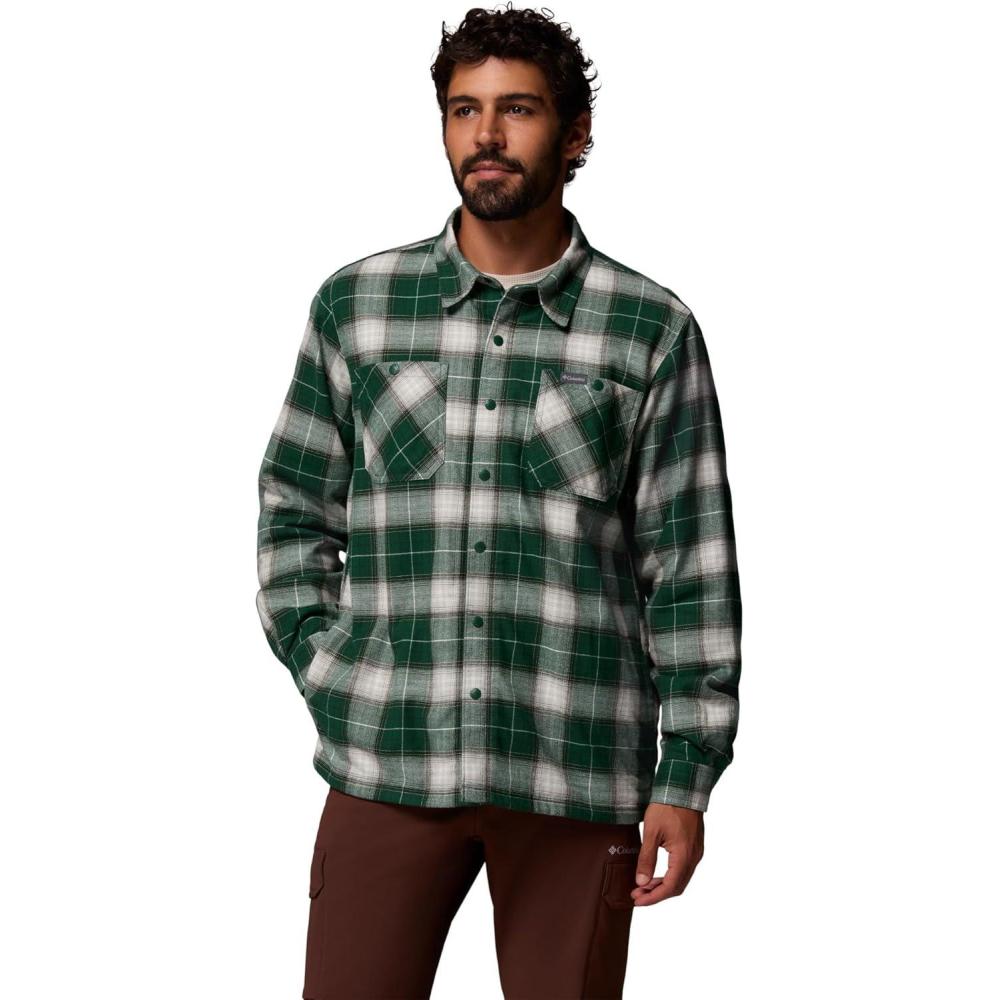 imageColumbia Mens Cornell Woods Fleece Lined Shirt JacketRain Forest Lumberjack Tartan