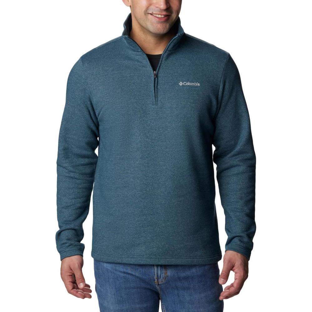 imageColumbia Mens Great Hart Mountain III Half ZipNight Wave Heather