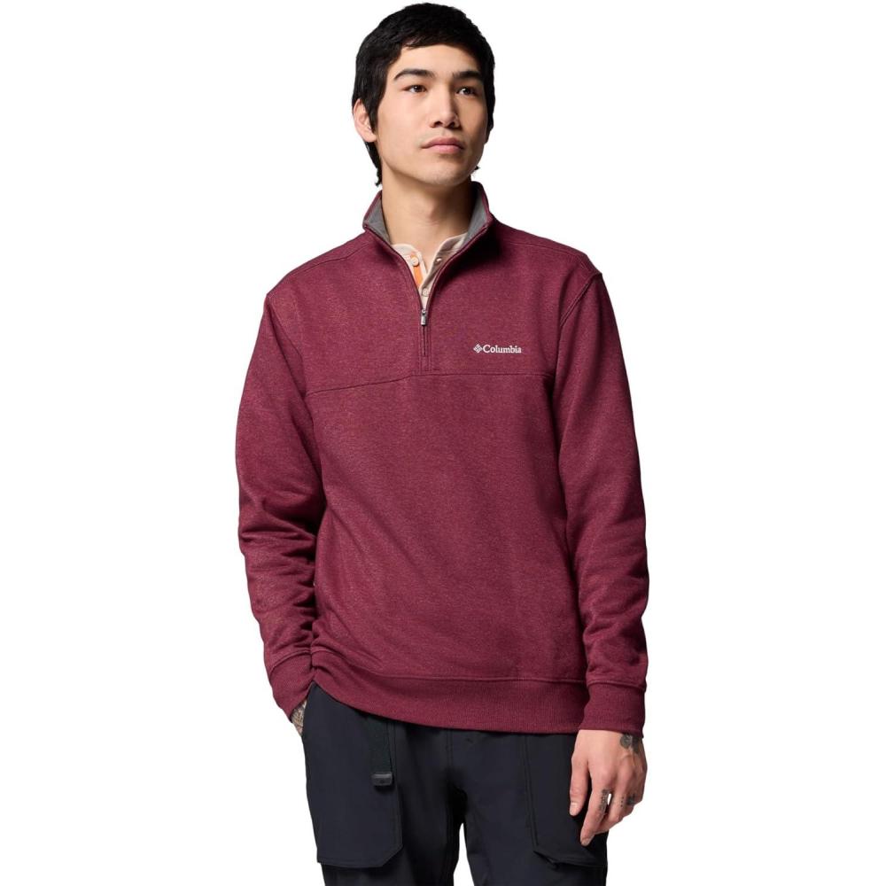imageColumbia Mens Hart Mountain II Half Zip JacketRich Wine Heather