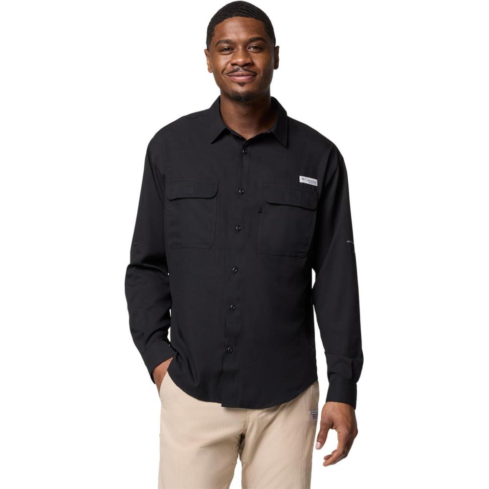 imageColumbia Mens PFG Backwater Long Sleeve ShirtBlack