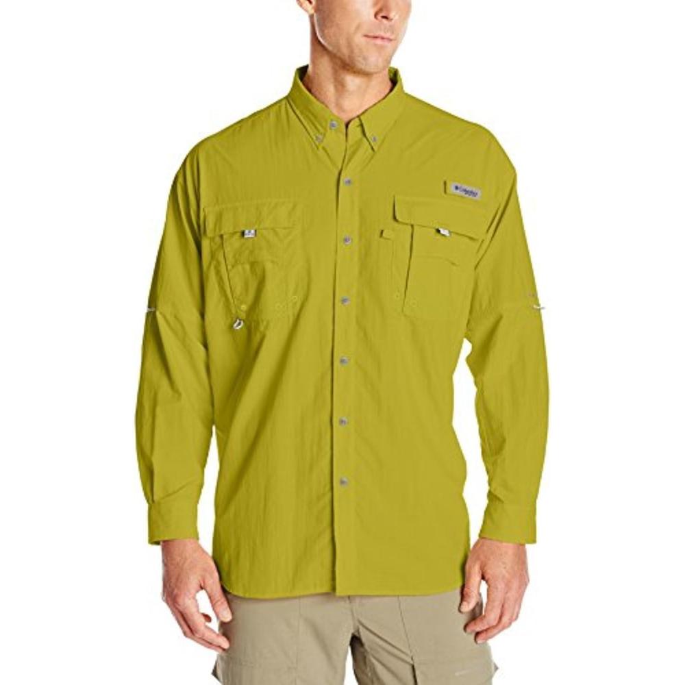 imageColumbia Mens PFG Bahama II Long Sleeve ShirtMineral Yellow