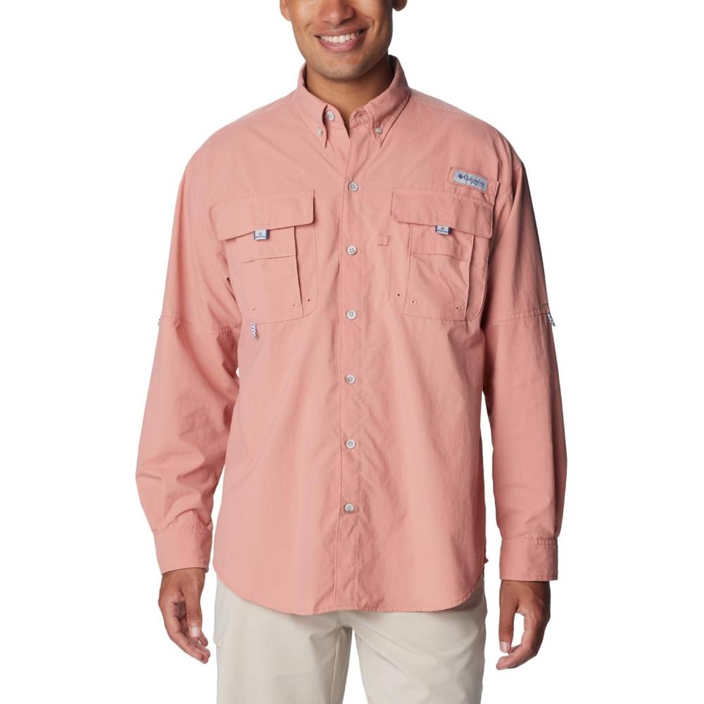 imageColumbia Mens PFG Bahama II Long Sleeve ShirtSandalwood Pink