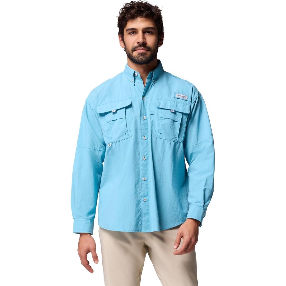 imageColumbia Mens PFG Bahama II Long Sleeve ShirtVintage Blue
