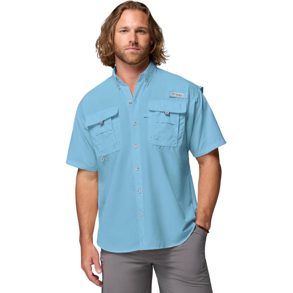 imageColumbia Mens PFG Bahama II Short Sleeve ShirtVintage Blue