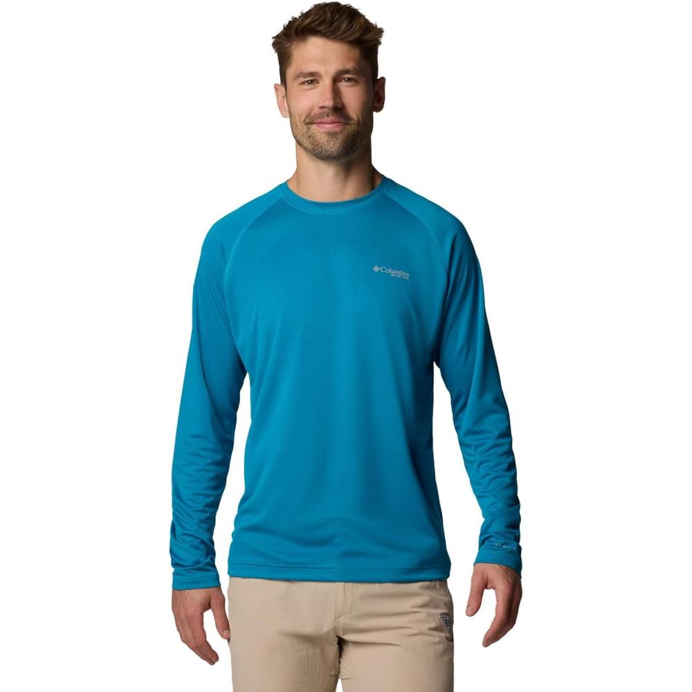 imageColumbia Mens PFG Solar Stream Long SleeveBlue Echo