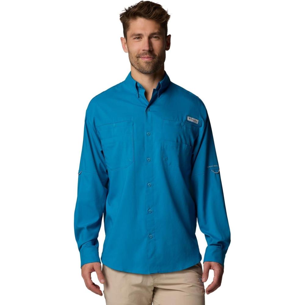 imageColumbia Mens PFG Tamiami Ii Long Sleeve ShirtBlue Echo