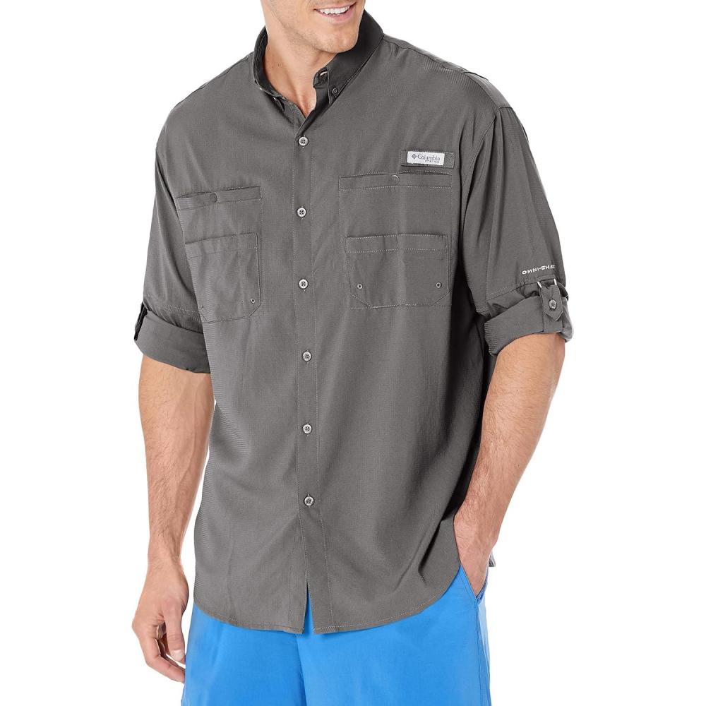 imageColumbia Mens PFG Tamiami Ii Long Sleeve ShirtCity Grey