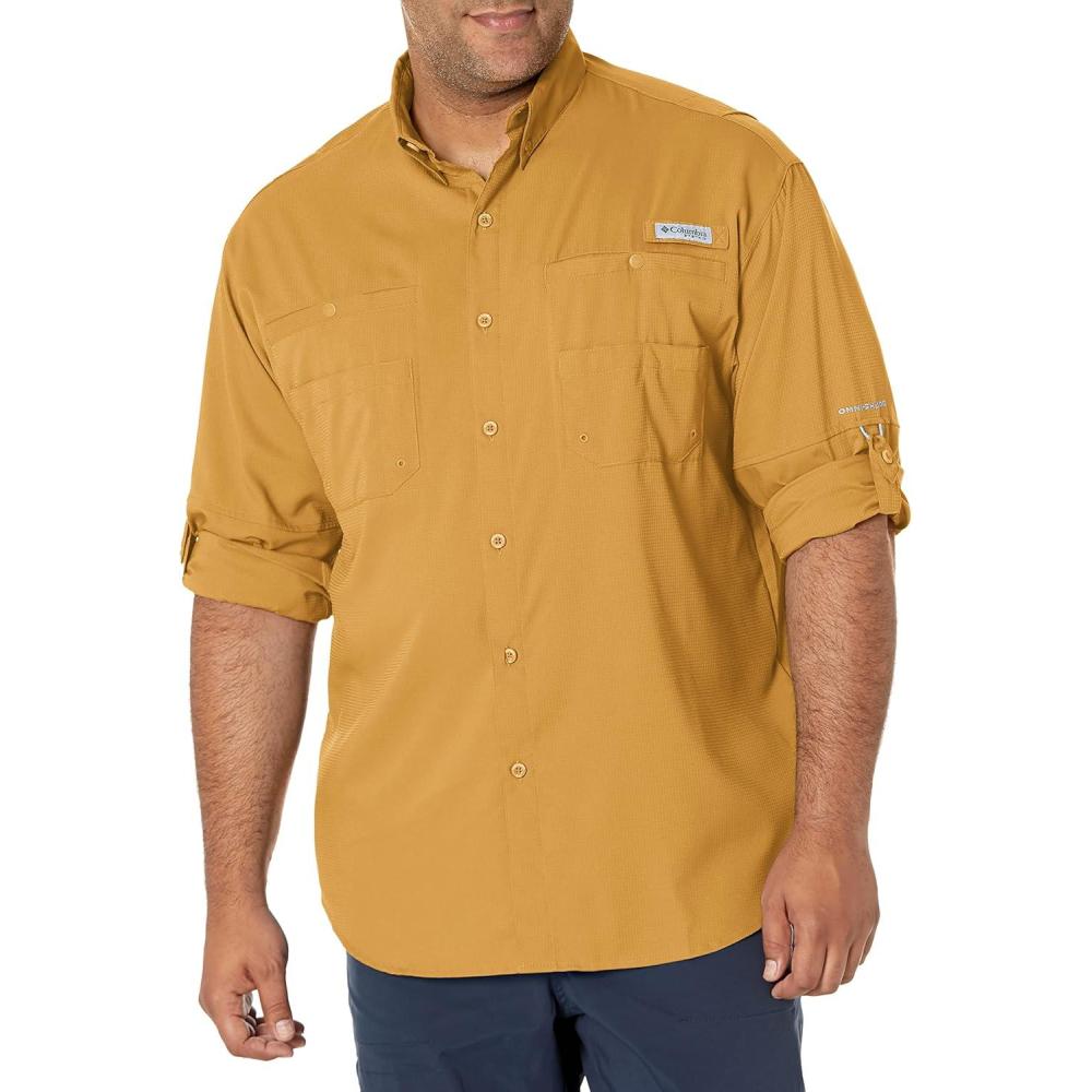 imageColumbia Mens PFG Tamiami Ii Long Sleeve ShirtDark Banana