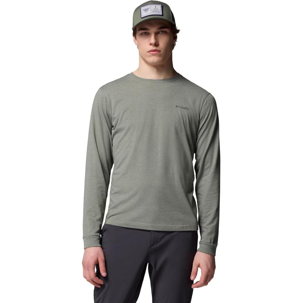 imageColumbia Mens PFG Uncharted Graphic Tee Long SleeveCypress HeatherSwamplands
