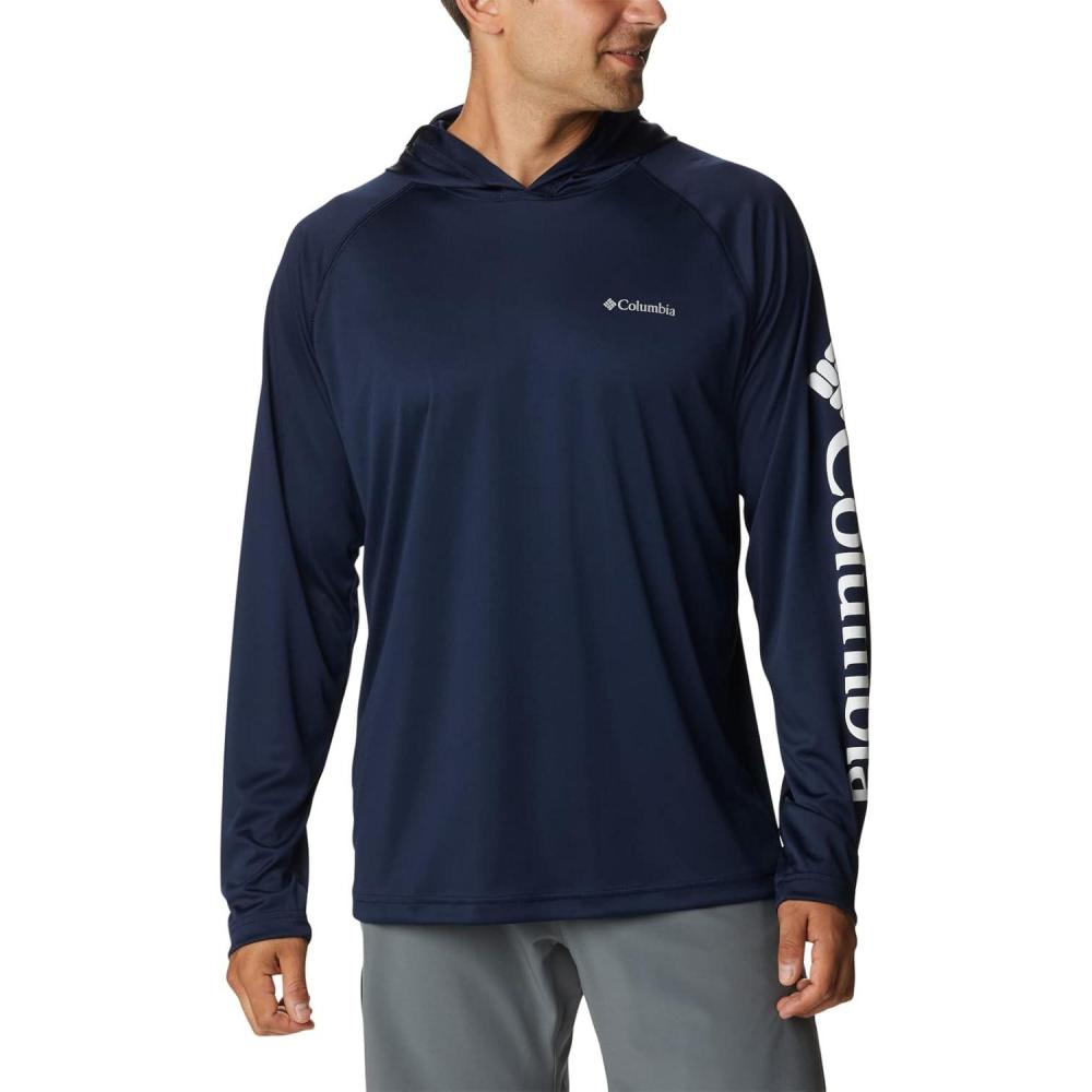 imageColumbia Mens PFG Uncharted HoodieCollegiate NavyWhite